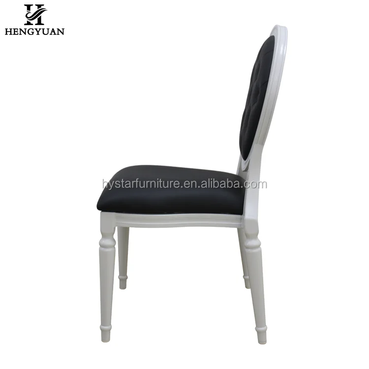 Elegant modern hotel restaurant white stacking event louis wedding ghost chair