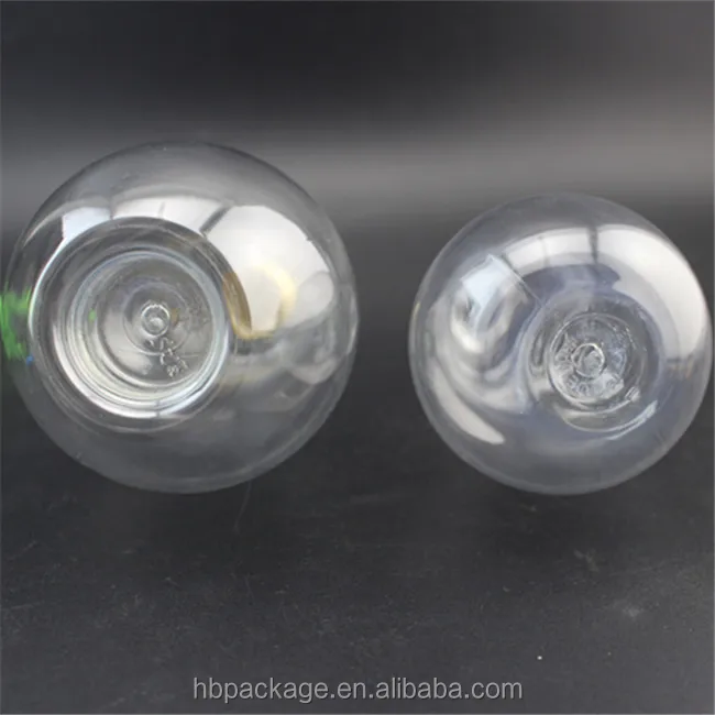 empty transparent 250ml 300ml 400ml pet plastic light bulb bottle for Carbonated drinks Soft drink