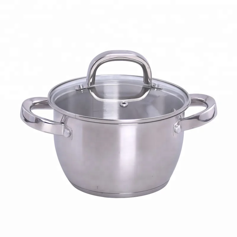 KAISA HOFF Hot Sale 20cm Stainless Steel Cookware Pot with Lid 3.17QT Kitchen Saucepot with S/S Handles