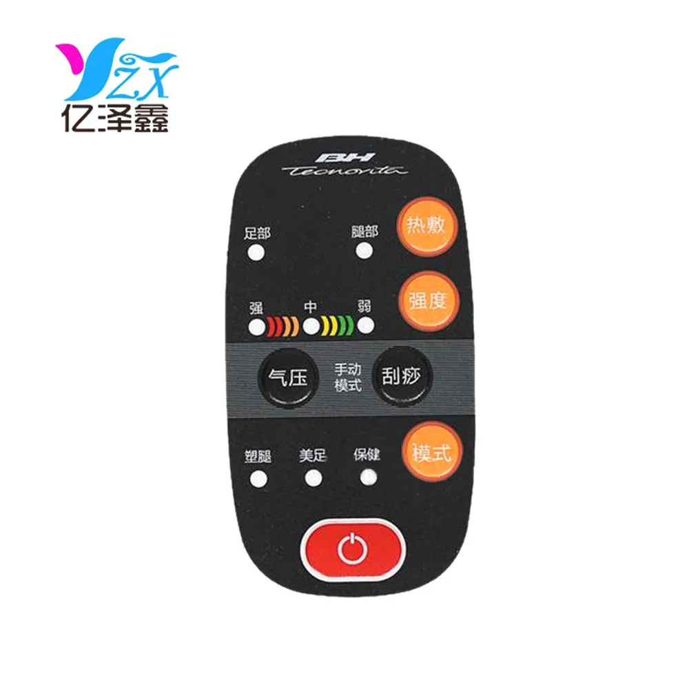 Professional factory supply custom embossed membrane panel sticker/ graphic overlay/ labels with 3m adhesive