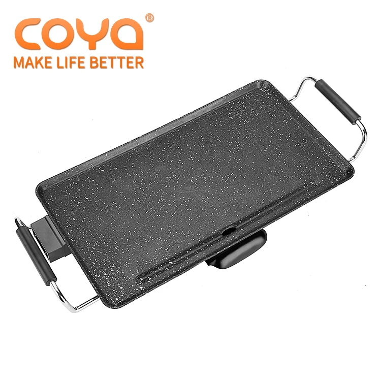 Aluminum non-stick korean electric bbq grill table griddle teppanyaki plates