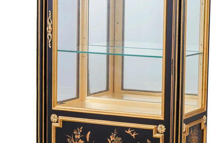 Wooden Single Door Hand-painted  Display Cabinet with Glass