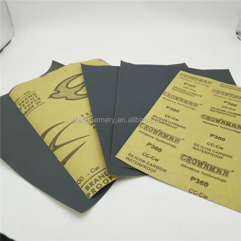 Electro coated abrasive paper silicon carbide waterproof sand paper factory direct sale