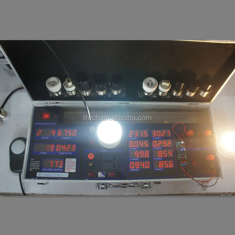 Portable LED test case driver tester bulb lux meter with European Plug