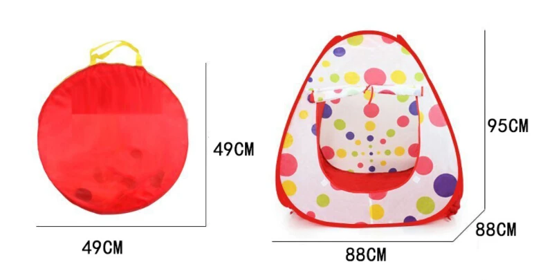 Hot Selling Outdoor Toys 3 in 1 Child Outdoor Wave Point Play Tent with Tunnel