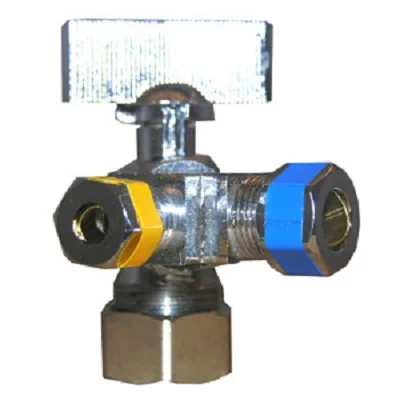 
5/8 OD X 1/2 IP X 3/8 C COPPER WATER ANGLE SHUT OFF VALVE 
