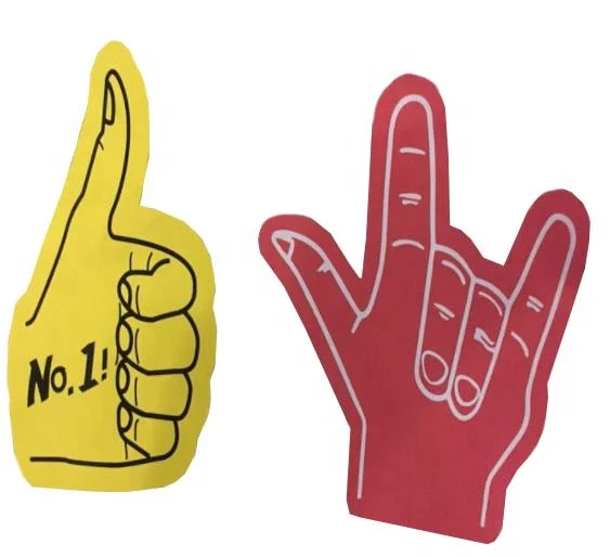 
Promotional Custom Logo Cheer Foam Hand Eva Foam Fingers Cheering Gloves 