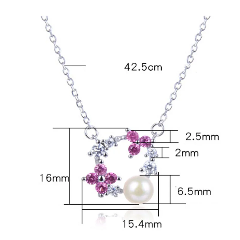 Fashion New Design Freshwater Pearl Beaded Diamond Pendant Necklace for Women YJAX001921
