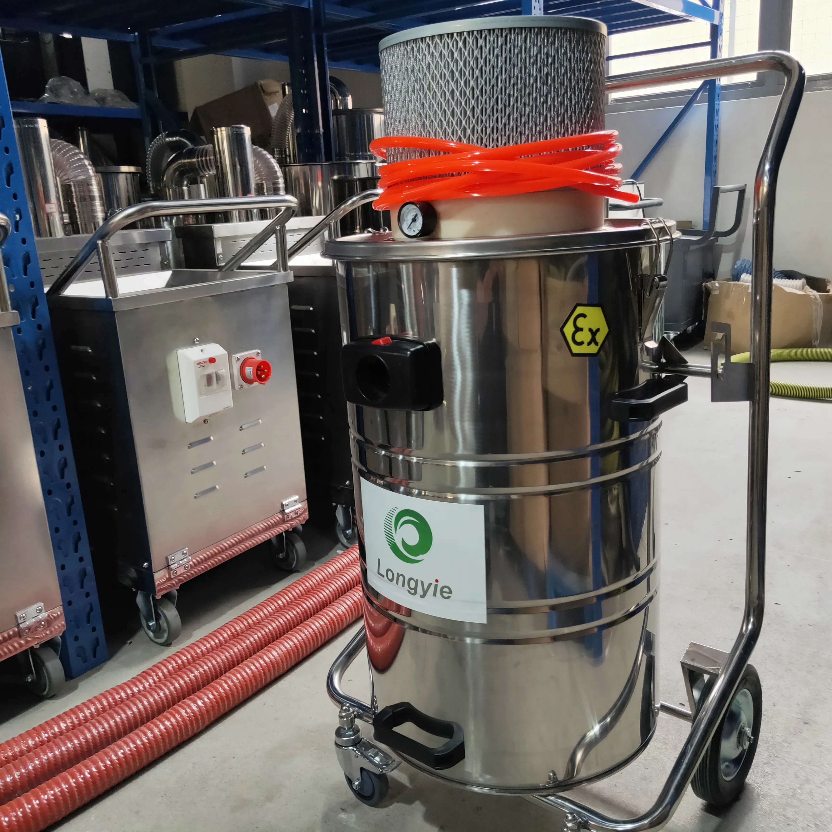 
P160 60L wet and dry Explosive-proof food industry pneumatic industrial vacuum cleaner with HEPA filter 