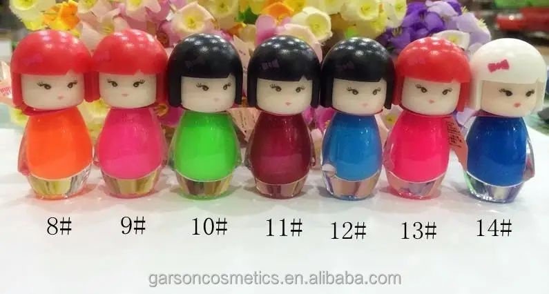 OEM GARSON private label cute doll shape kids nail polish