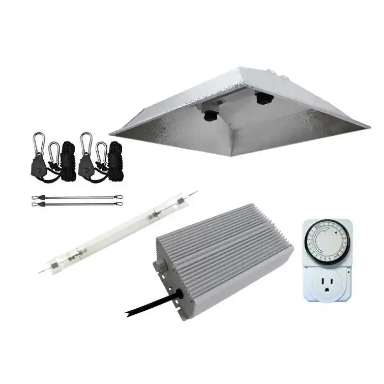 Pro Series HPS MH 1000W Air Cool Hood Double Ended Complete Grow Light Kit