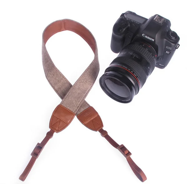 2019 Dropshipping Cotton Leather Vintage Camera Straps Shoulder Neck Belt For Sony Nikon Canon SLR Camera