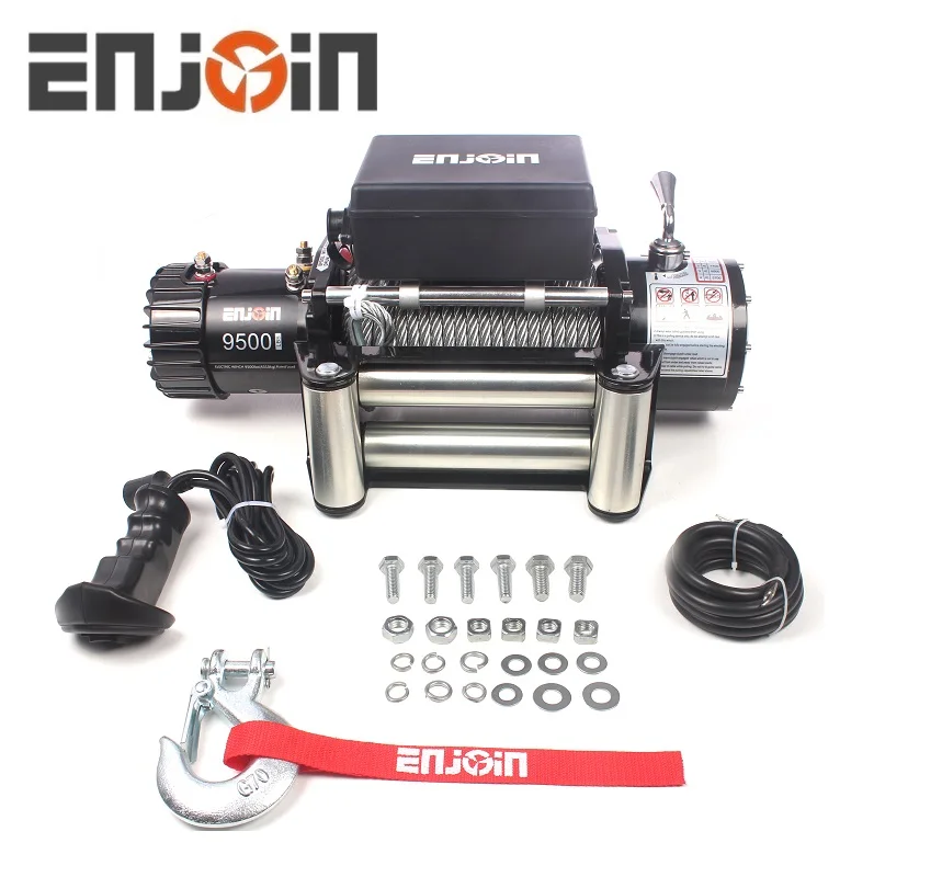 SUV 9500lbs 4WD 4x4 Auto Winch 12V Electric Winch with Wire/Synthetic Rope Electric UTV