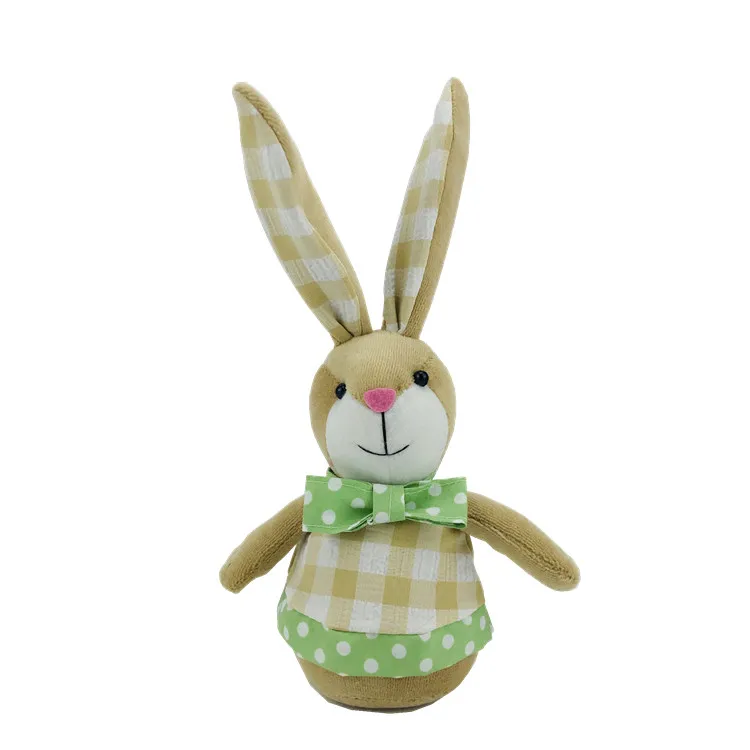 Wholesale Soft Easter Home Decorations Long Ear Rabbit Stuffed Fabric Easter Decorative Bunny Easter Ornaments