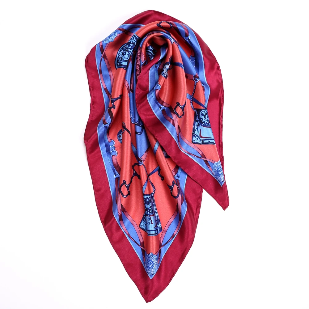 53x53cm own design custom silk scarf fast delivery