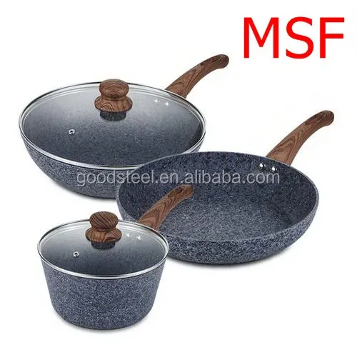 Сковорода Из Гранита с деревянной ручкой