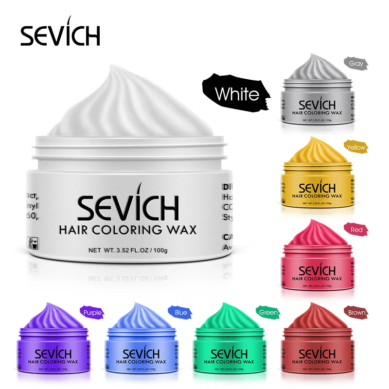 Temporary Hair Colour Pomade 8 colors elastic styling hair wax for man and woman