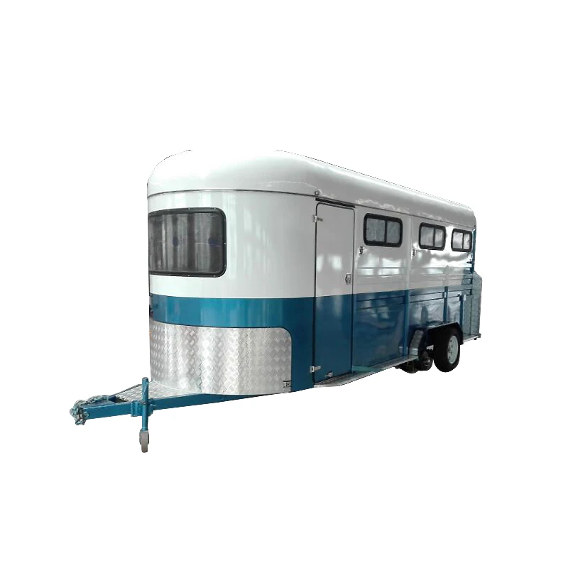 OEM Australia Configuration Standard 4 Horse Float Trailer Angle Horse Load Truck Horses Carriage Trailers for Sale