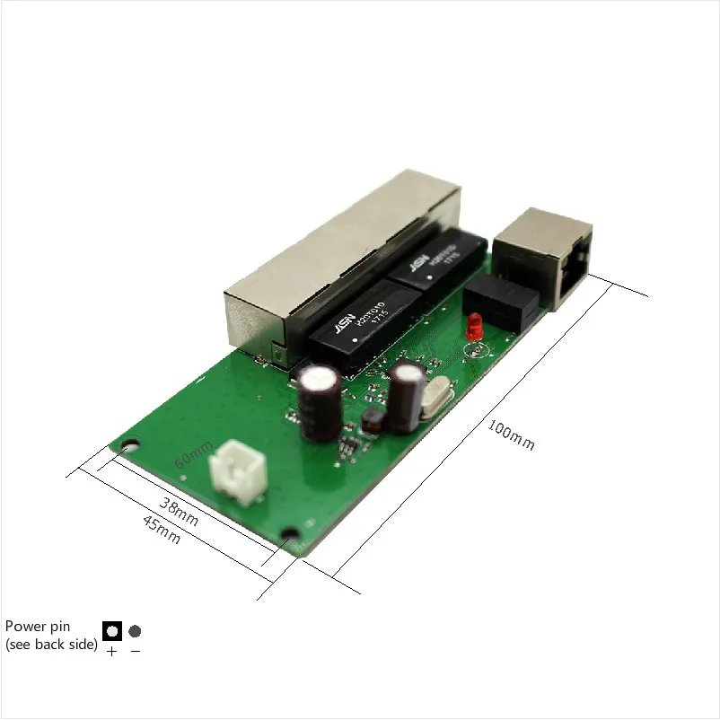 Realtek оригинальный чип 5 rj45 со светодиодным неуправляемым разъемом plug n play 4 + 1 порт мини-переключатель данных сети 12 В Лучшая производительность дизайна