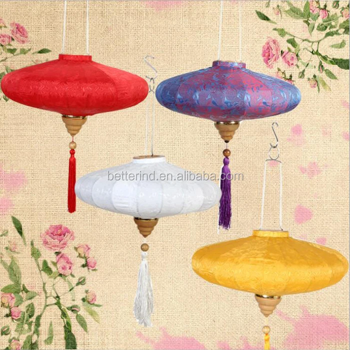 Classic Chinese Style Round-Shape Silk Lanterns