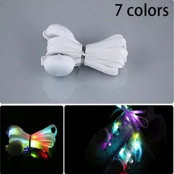 nylon colorful led shoe lace flashing led shoe lace cordones 7 colors