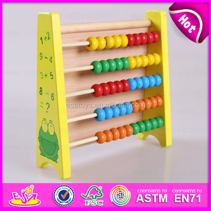 Colorful Wooden Soroban 10 racks Wooden beads abacus toy,Educational Counting Toy Wooden Abacus Rack with magnetic board W12A020
