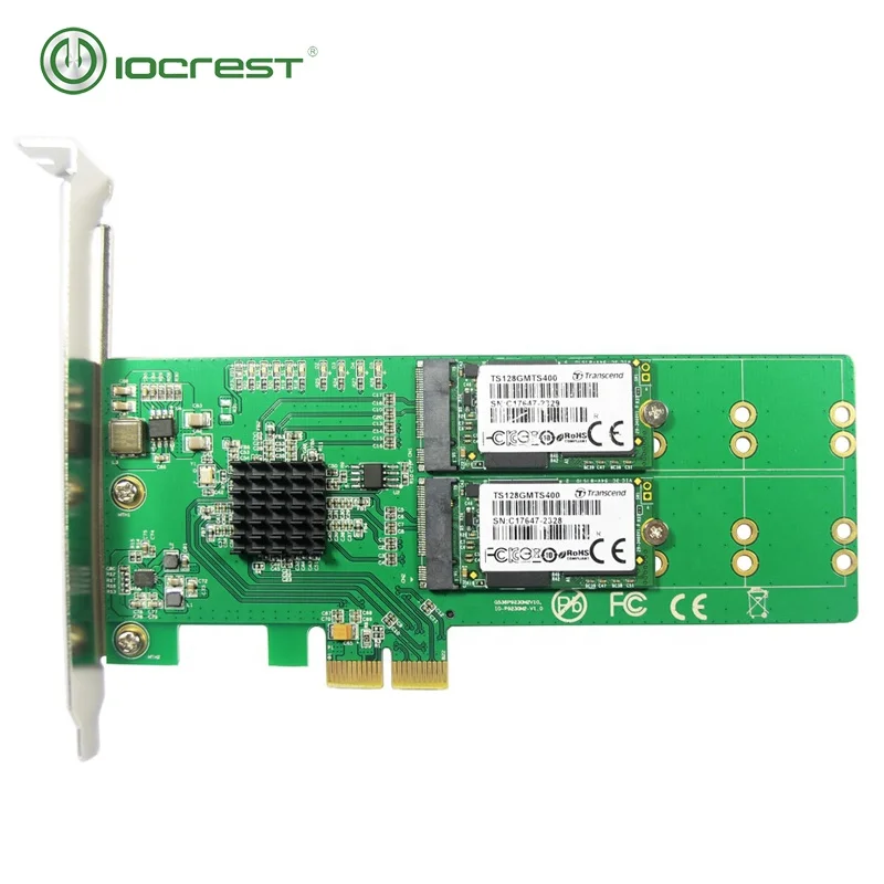 Адаптер для ключа IOCREST PCI Express на 4 x NGFF M.2 B поддержка карт 2280 2260 2242 и 2230 размер Marvell 88se9235