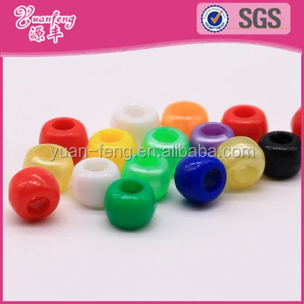 Children DIY Toys Transparent 6mm Pony Beads Acrylic Beads Wholesale
