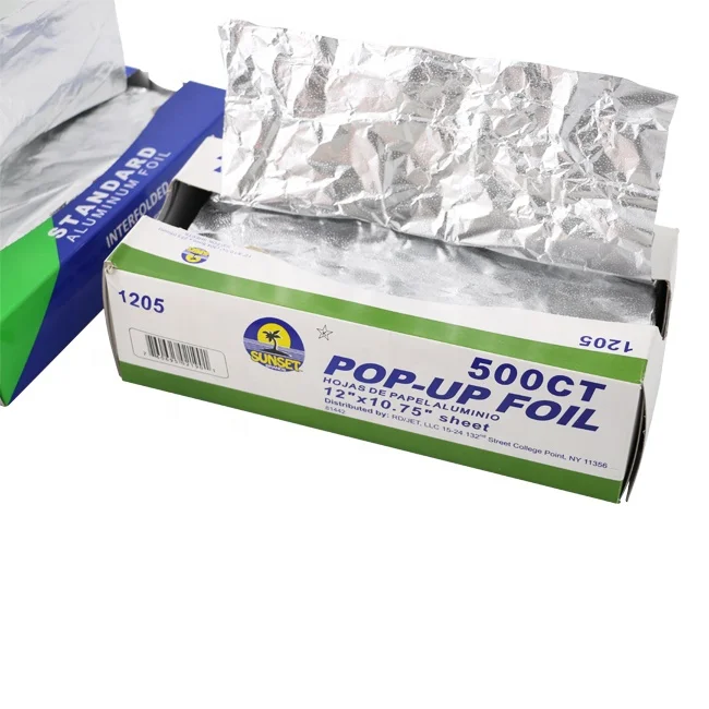 
disposable aluminum silver foil paper sheets 500sheets 