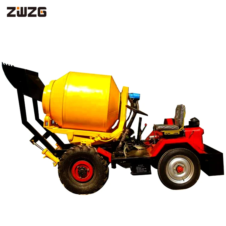 Small concrete mixer truck machine with self loading