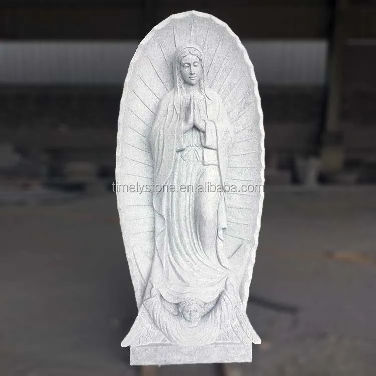 
White Marble Stone Virgin Mary Statue 