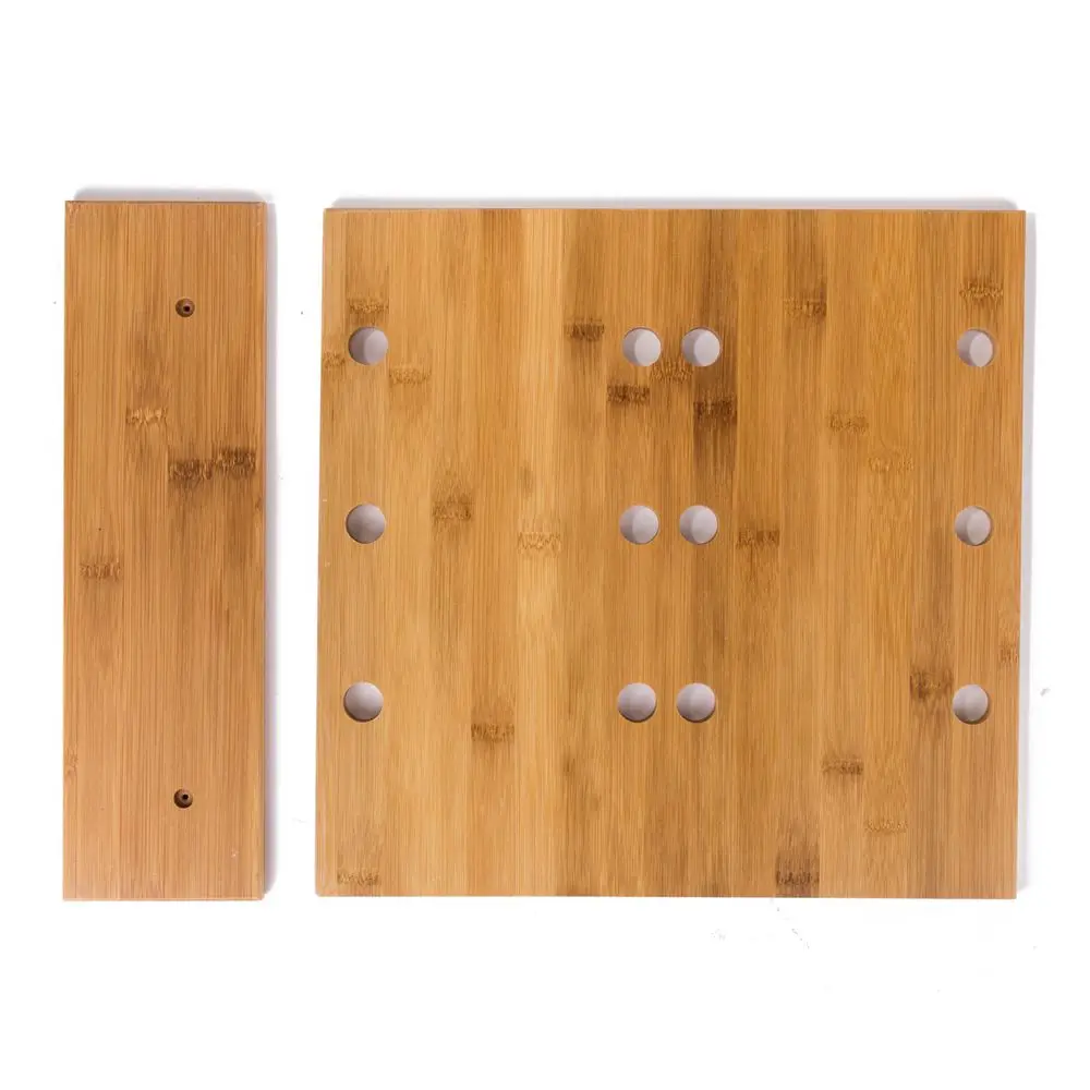 fashion Natural Bamboo material sunglasses display stand for five sunglasses