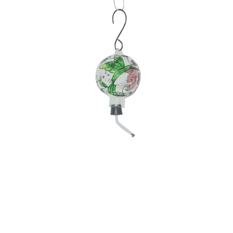 Decorative Stained Glass Ball Hummingbird Bird Feeder