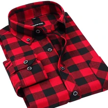 VFan Flannel Men Plaid Shirts 2016 New Autumn Luxury Slim Long Sleeve Brand Formal Business Fashion Dress Warm Shirts E1203