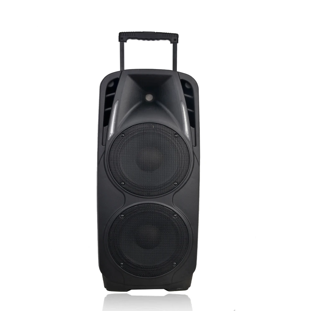 RQSONIC PMQ210AQX Dual 10 Inch Powered Speaker PA Rechargeable Trolley Speaker