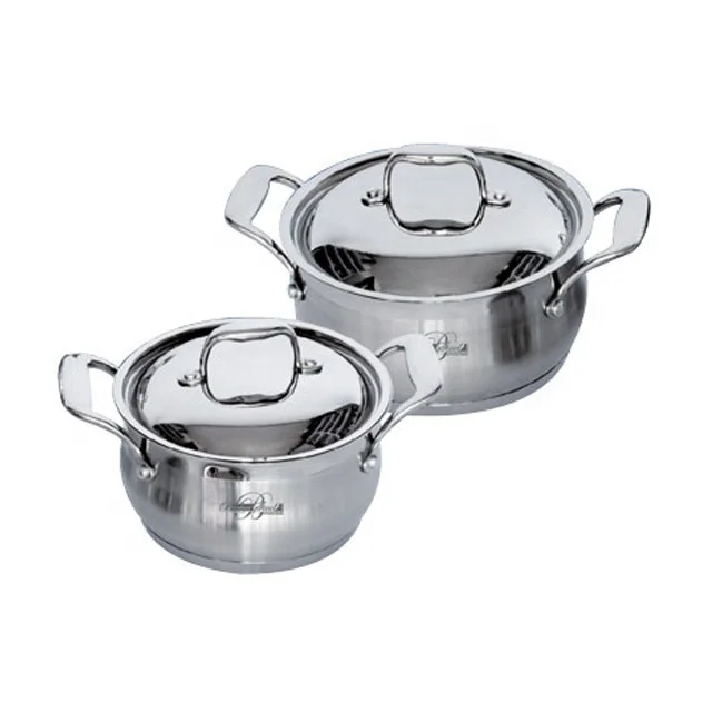 Commercial Kitchen Pan Induction Die Cast Cooking Soup Pots Set New Arrival Induction Italian Stainless Steel Cookware
