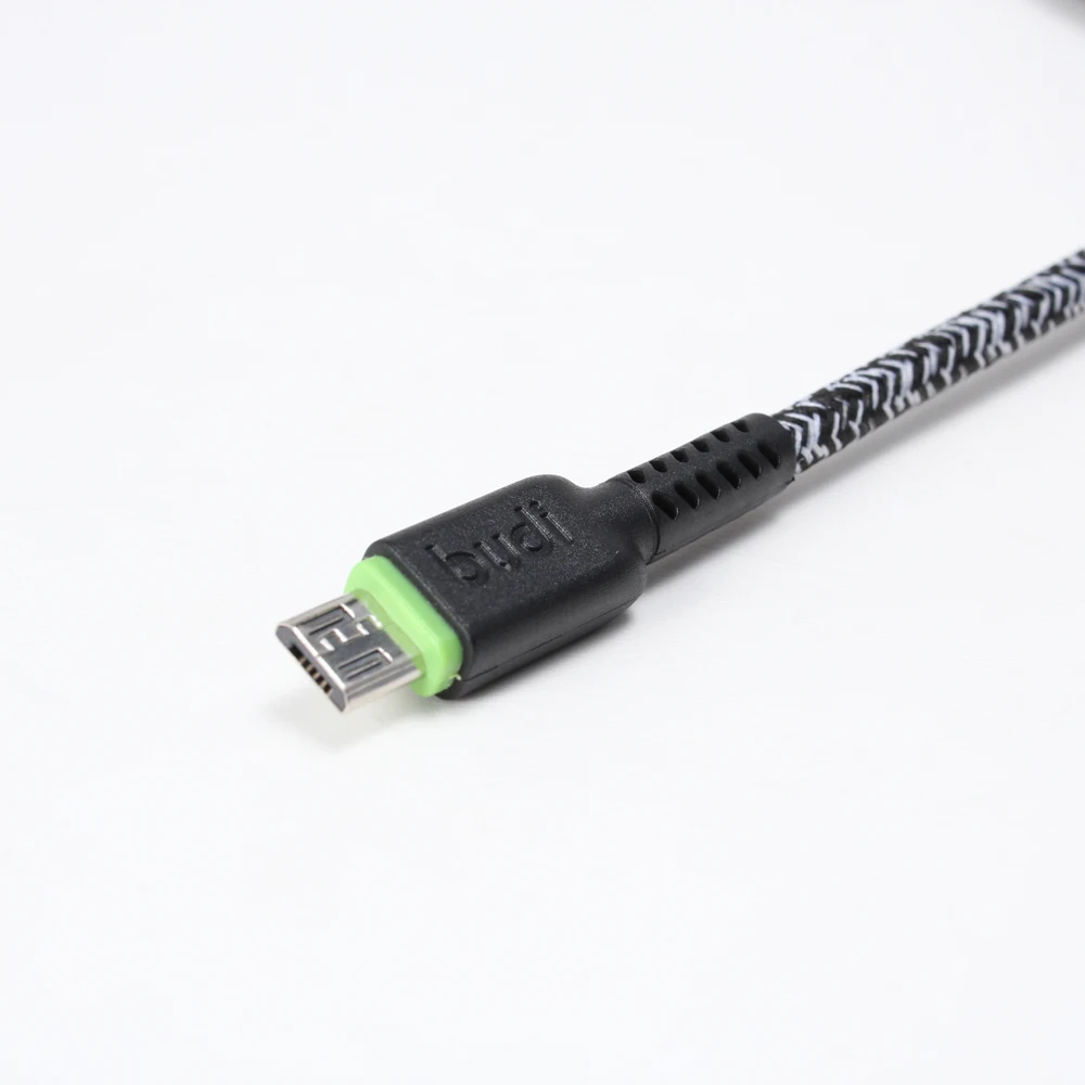 Hot Selling V8 Micro Usb Data Cable charging cable for mobile phones from budi factory odm oem