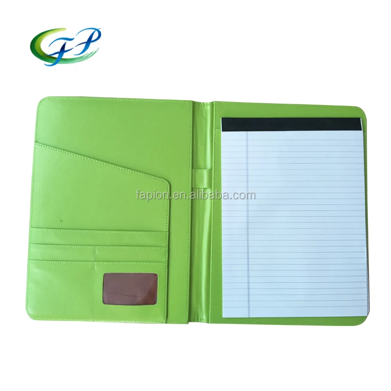 
custom a4 faux leather bound meeting presentation folders 