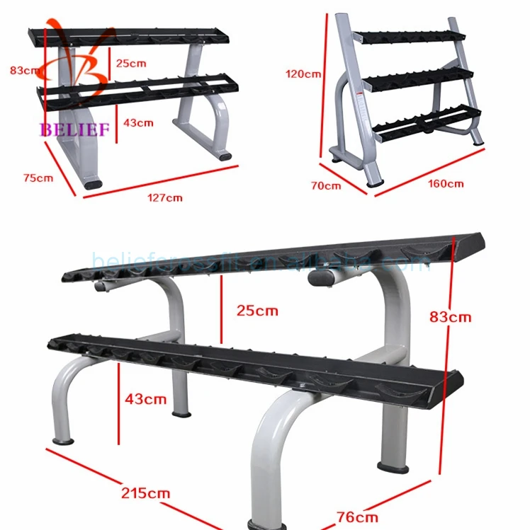 Dumbbell Steel Rack in Gym Fitness Equipment