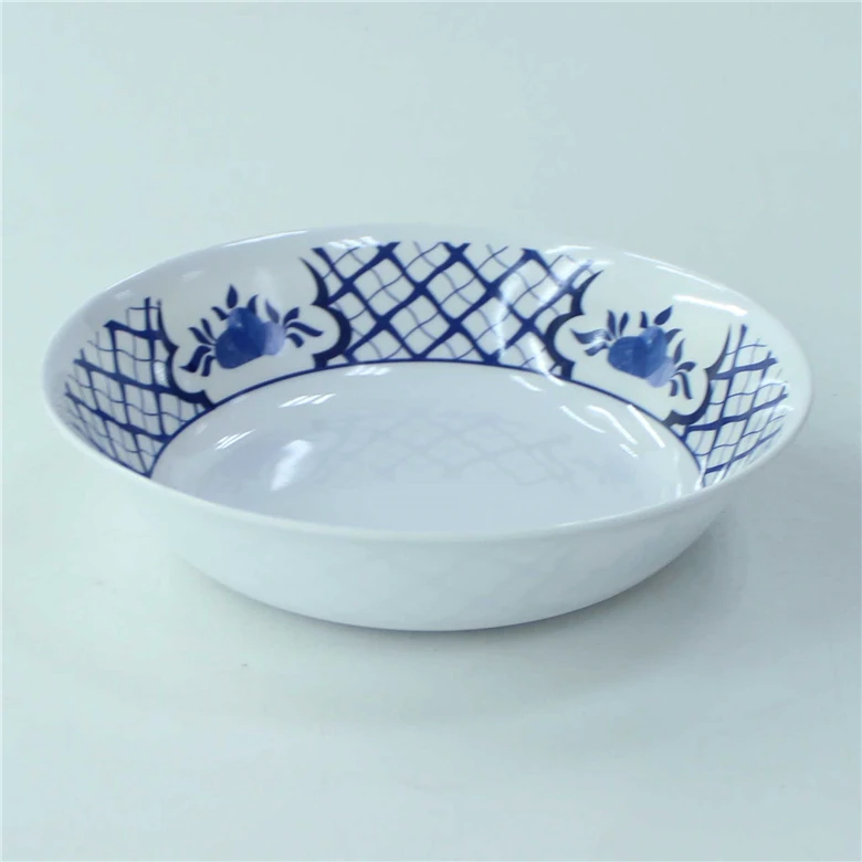 22 pcs multi shape China blue-white super ware tableware set melamine dinner sets