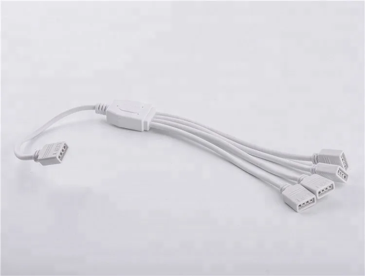 2 in 1 RGB LED strips extension cable with 4 pin connector for Led RGB Tape Lights Led Strip Light Connector splitter