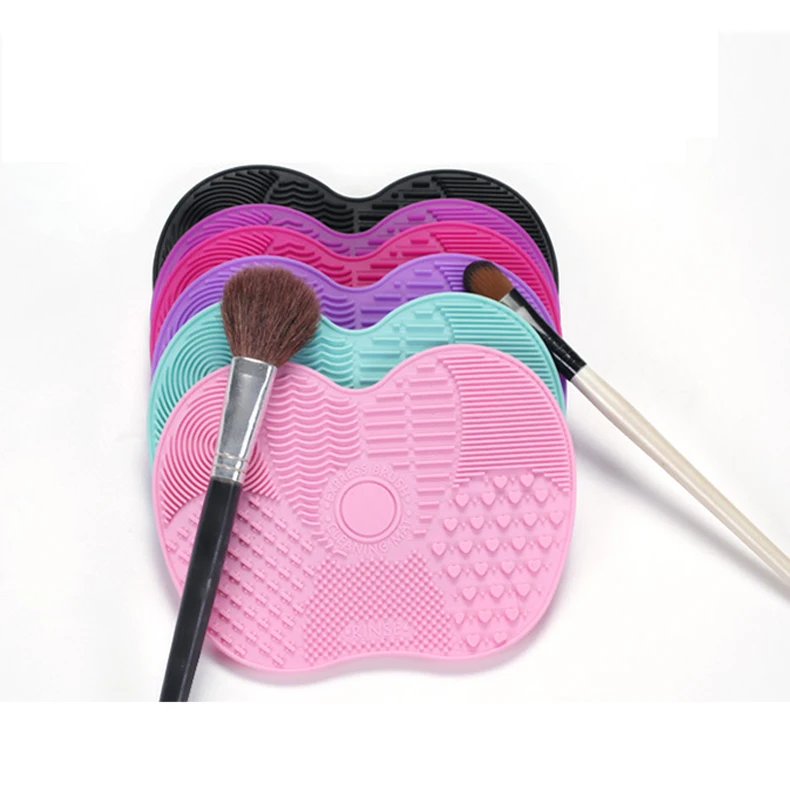 
Cosmetic Washing Tool Silicone Makeup Brush Cleaning Mat With Fixing Suction Cup 