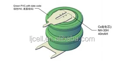 2.4v 3.6v Nimh Battery Pack 20mah/40mah/80mah/110mah/140mah