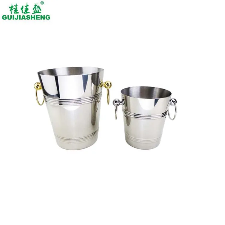 
Stainless steel large metal ice bar bucket for party, champagne, wine, beer 