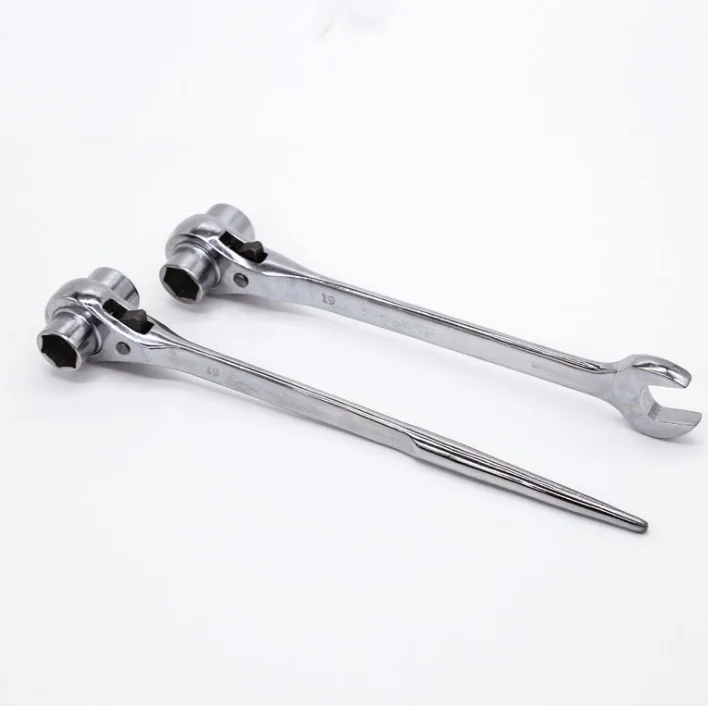 Nickel Double head scaffold ratchet wrench