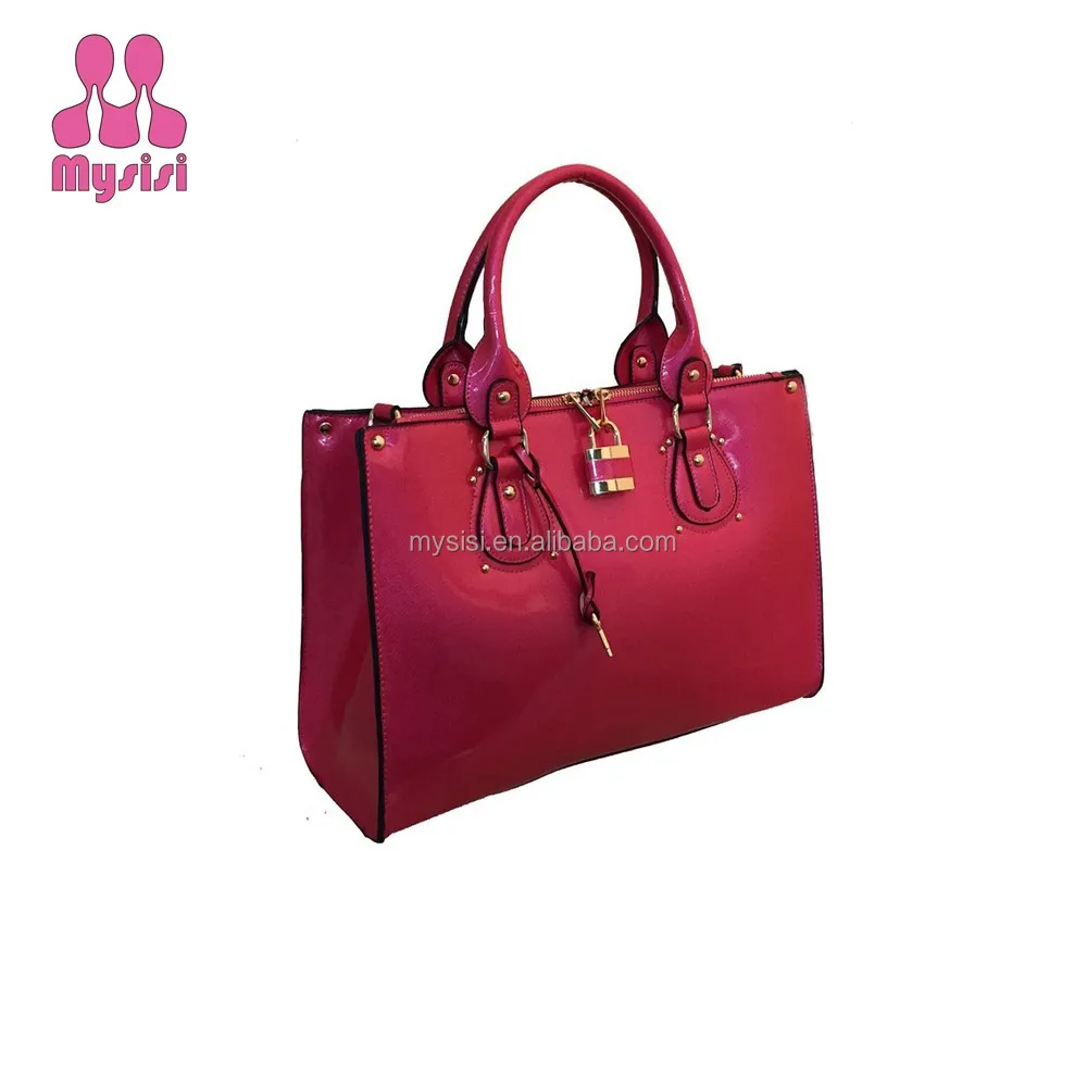 Fashion Designer Patent or PU Leather Women Handbag Purse
