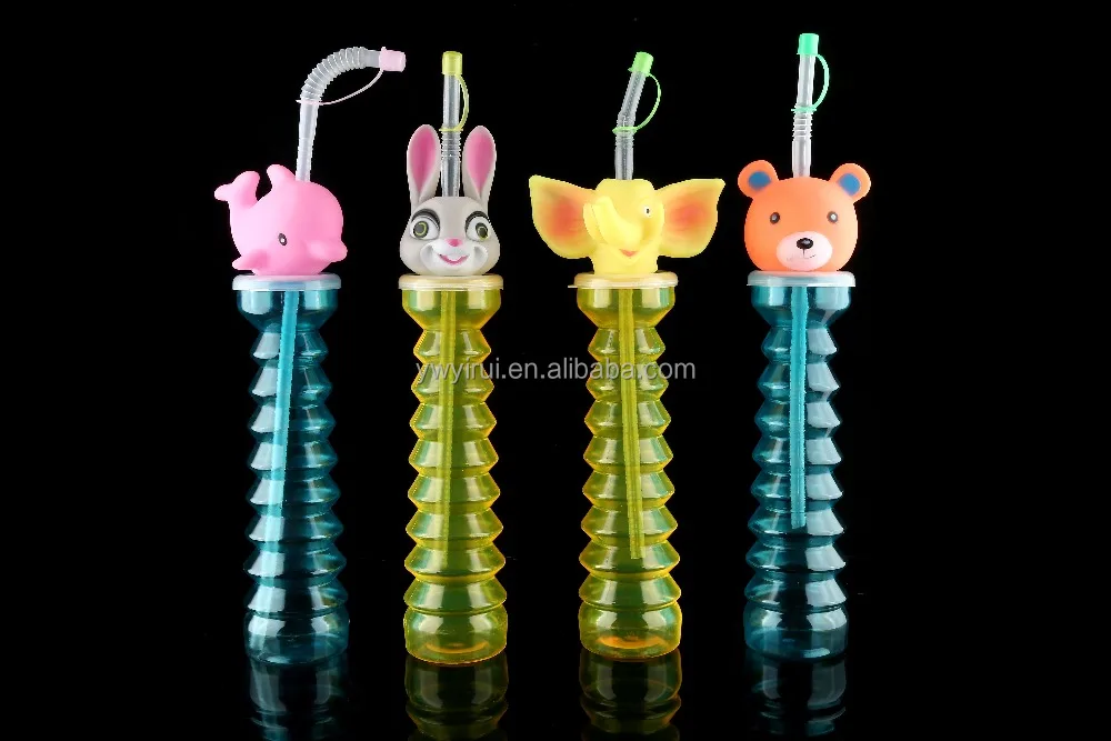 Animal head cartoon PETG material cup