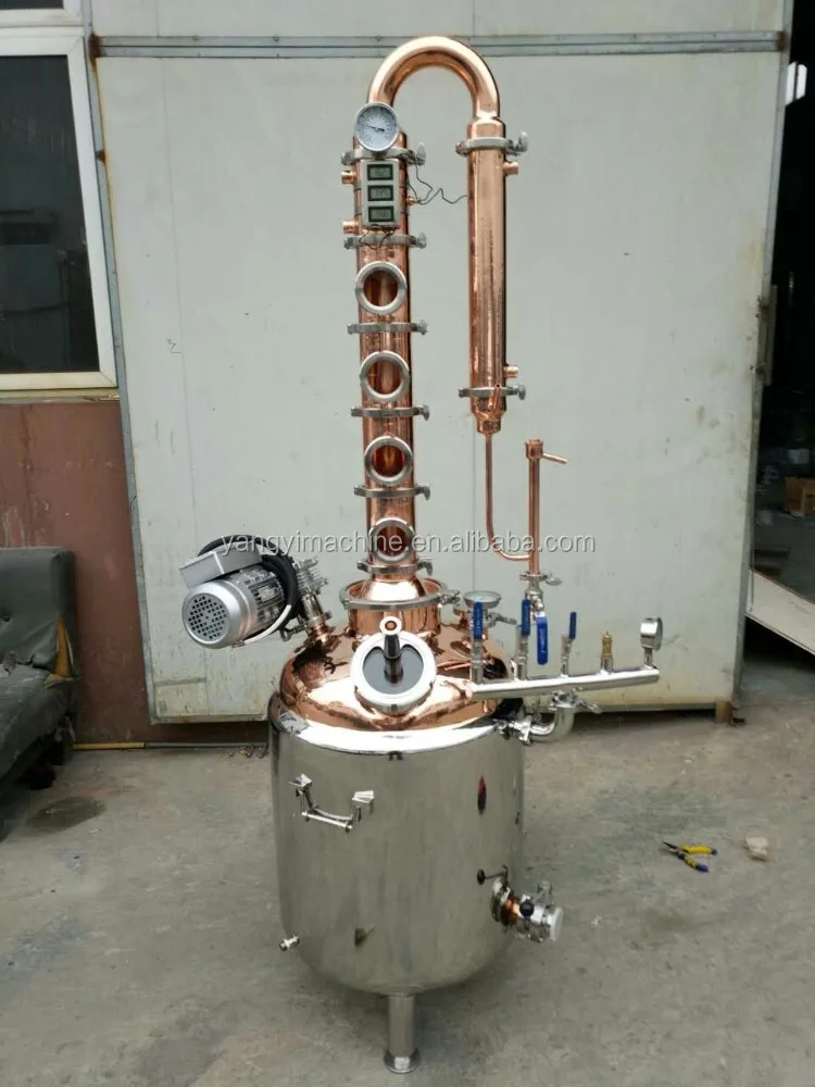 Mini home make alcohol copper still with tank