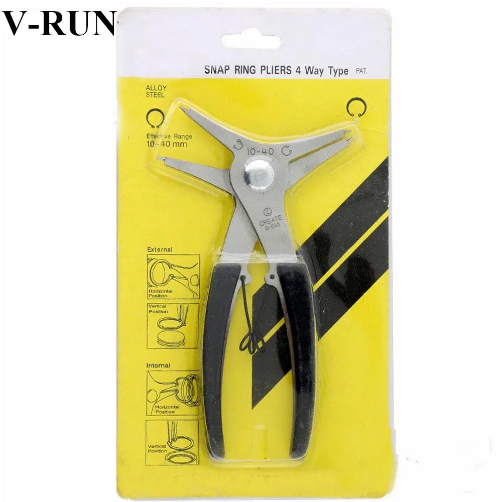 2 in 1 snap ring pliers 4 way type circlip pliers