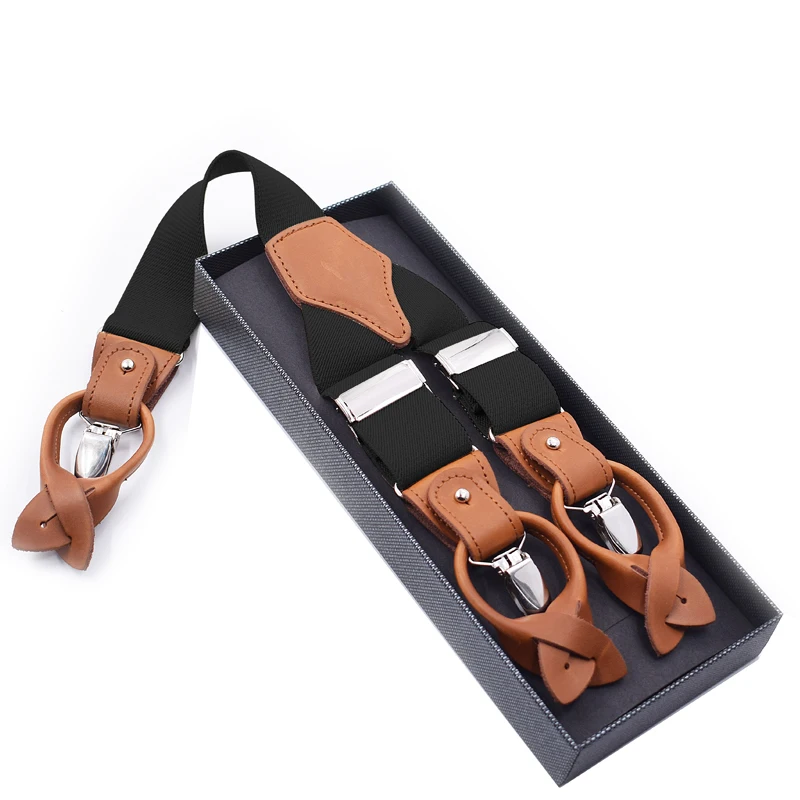 2019 yiwu longkang fashion leather men suspender
